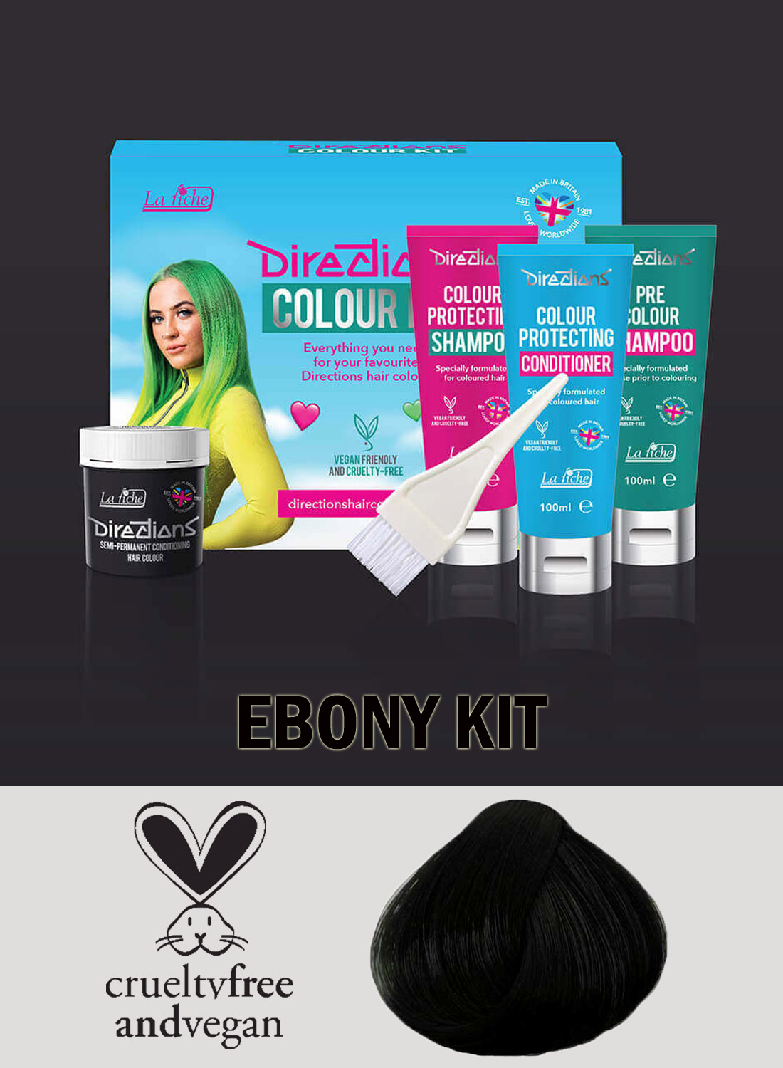 Directions Hair Colour Ebony kit