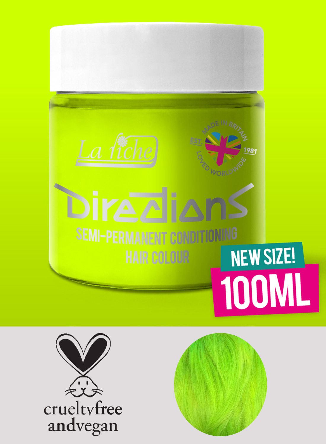 Directions Hair Colour Fluorescent Lime