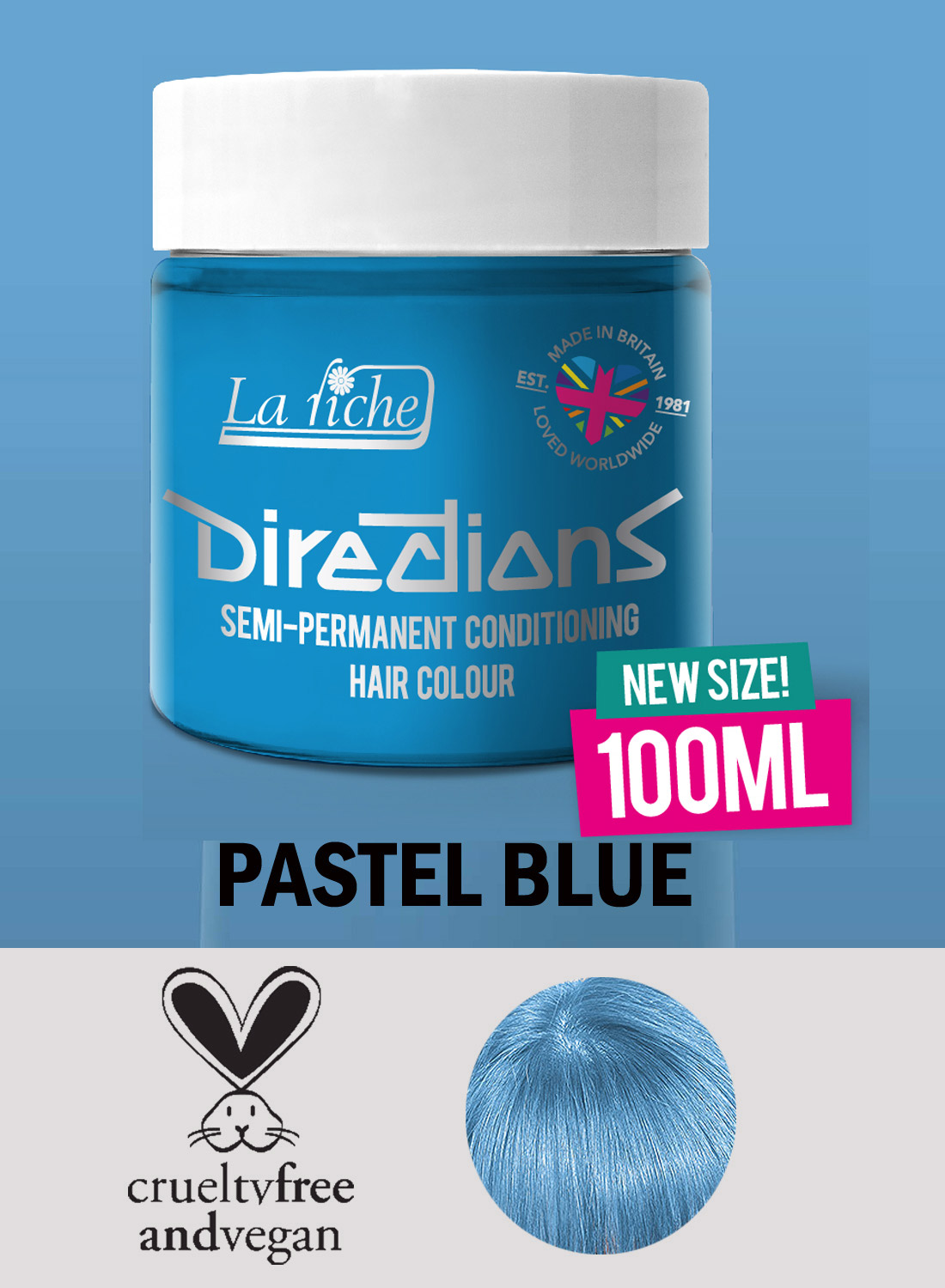 Directions Hair Colour Pastel Blue