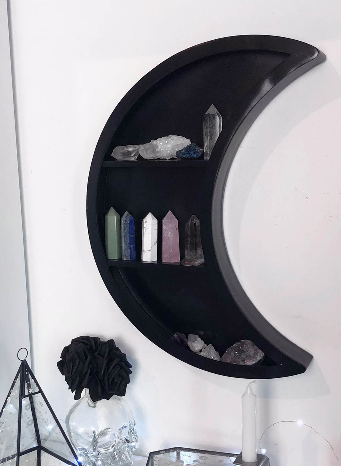 Crescent moon shelf