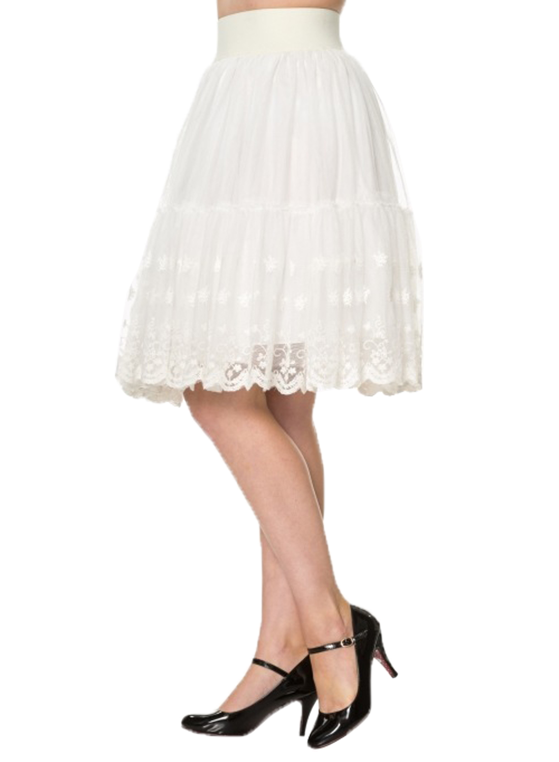First Sight Petticoat Skirt White - Bild 3