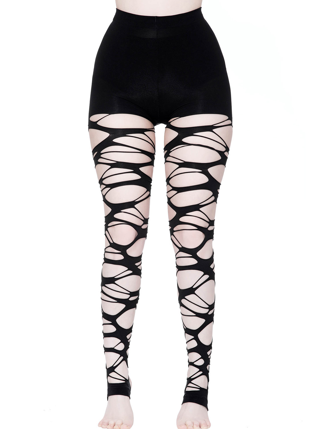 Killstar Carved Up Slashed Tights