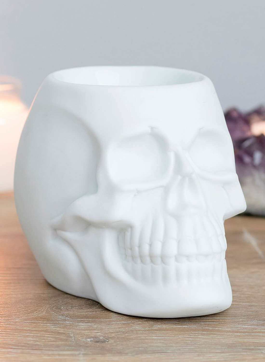 White Skull Oil Burner