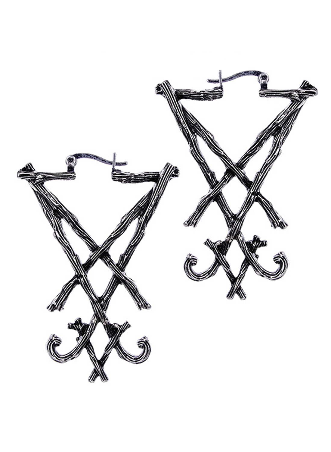 Lucifer Sigil Hoop Earrings