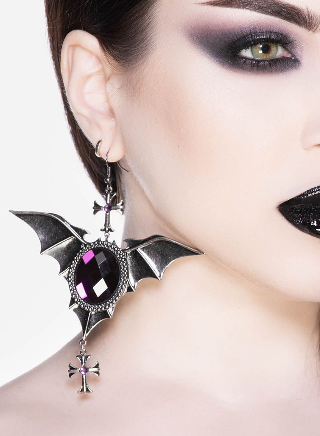 Killstar Crescent Charm Earrings