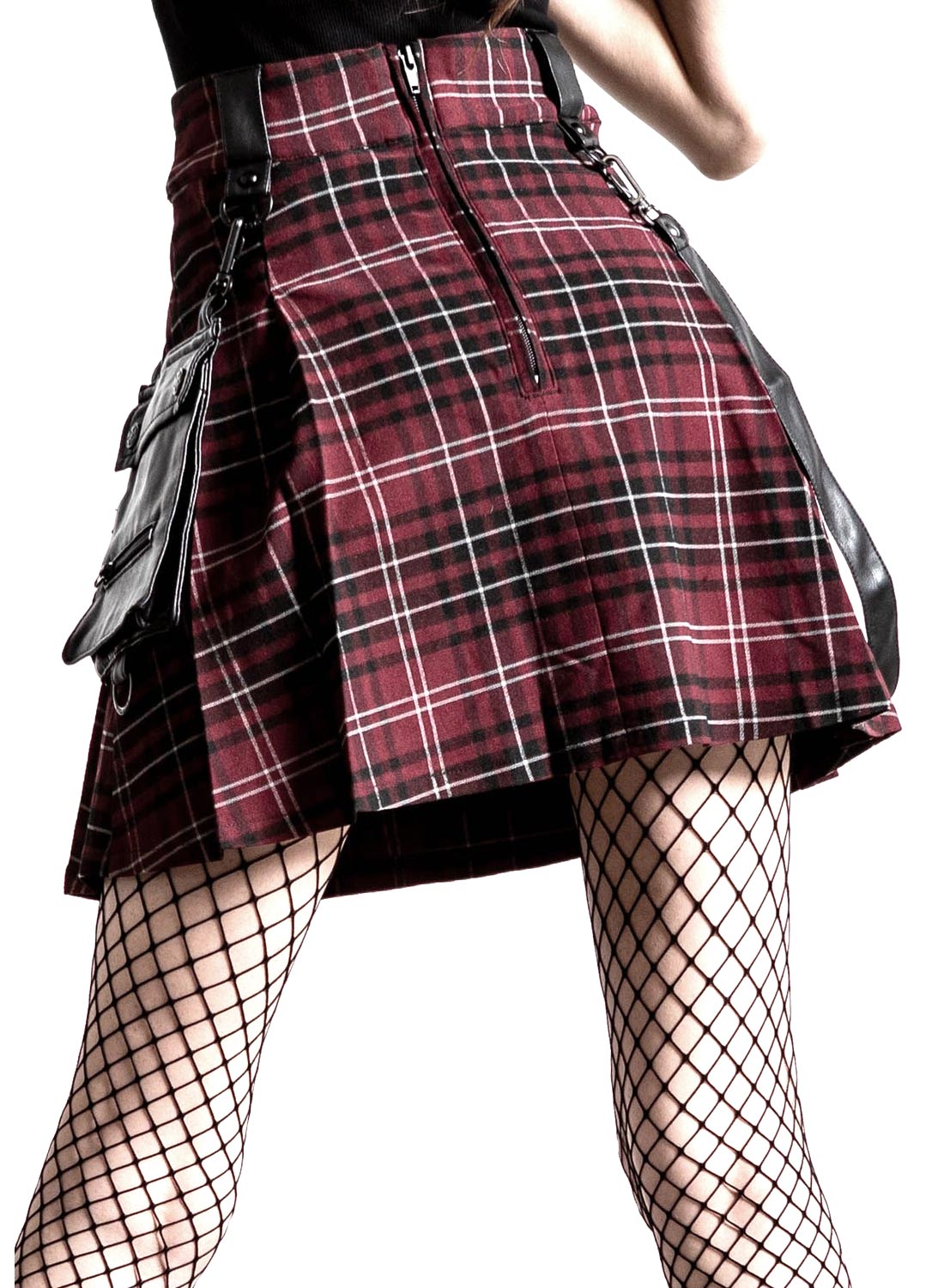 Gunner Pleated Skirt Red