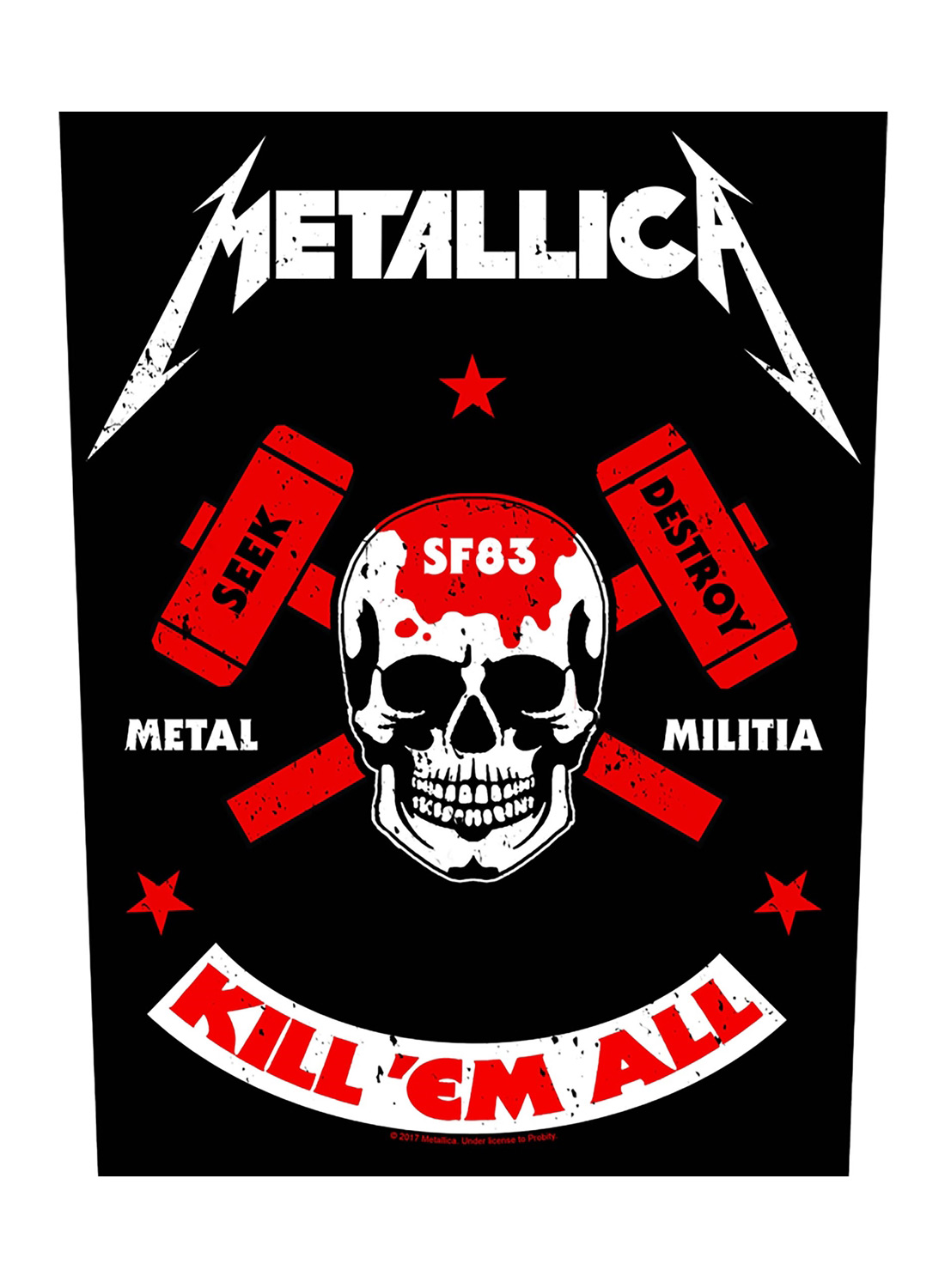 Metallica Metal Militia Back Patch