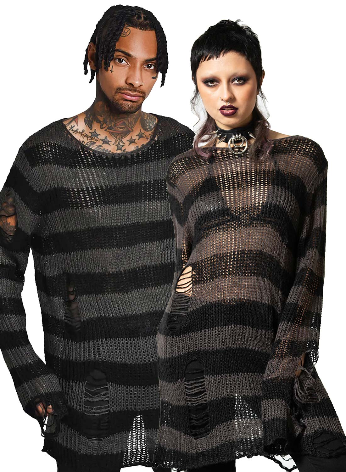 Killstar Ash Distress Sweater.