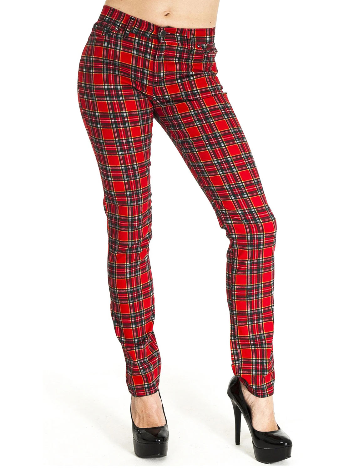 Run Fly Tartan Jeans