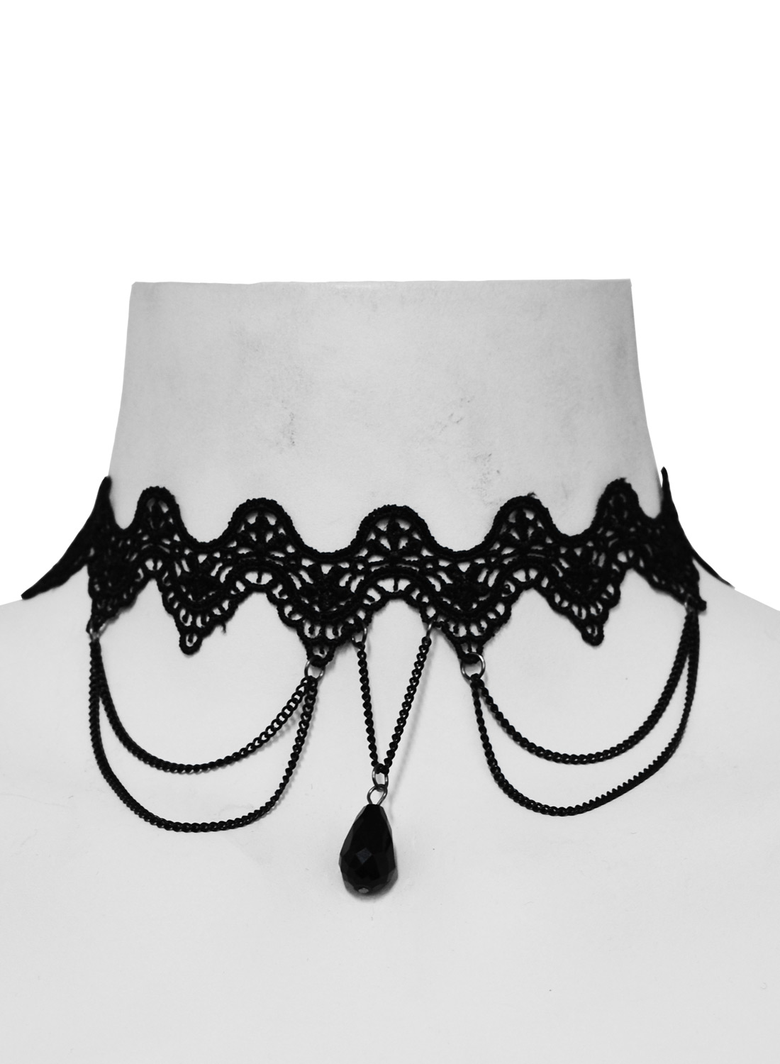 Black Pearl Lace Choker