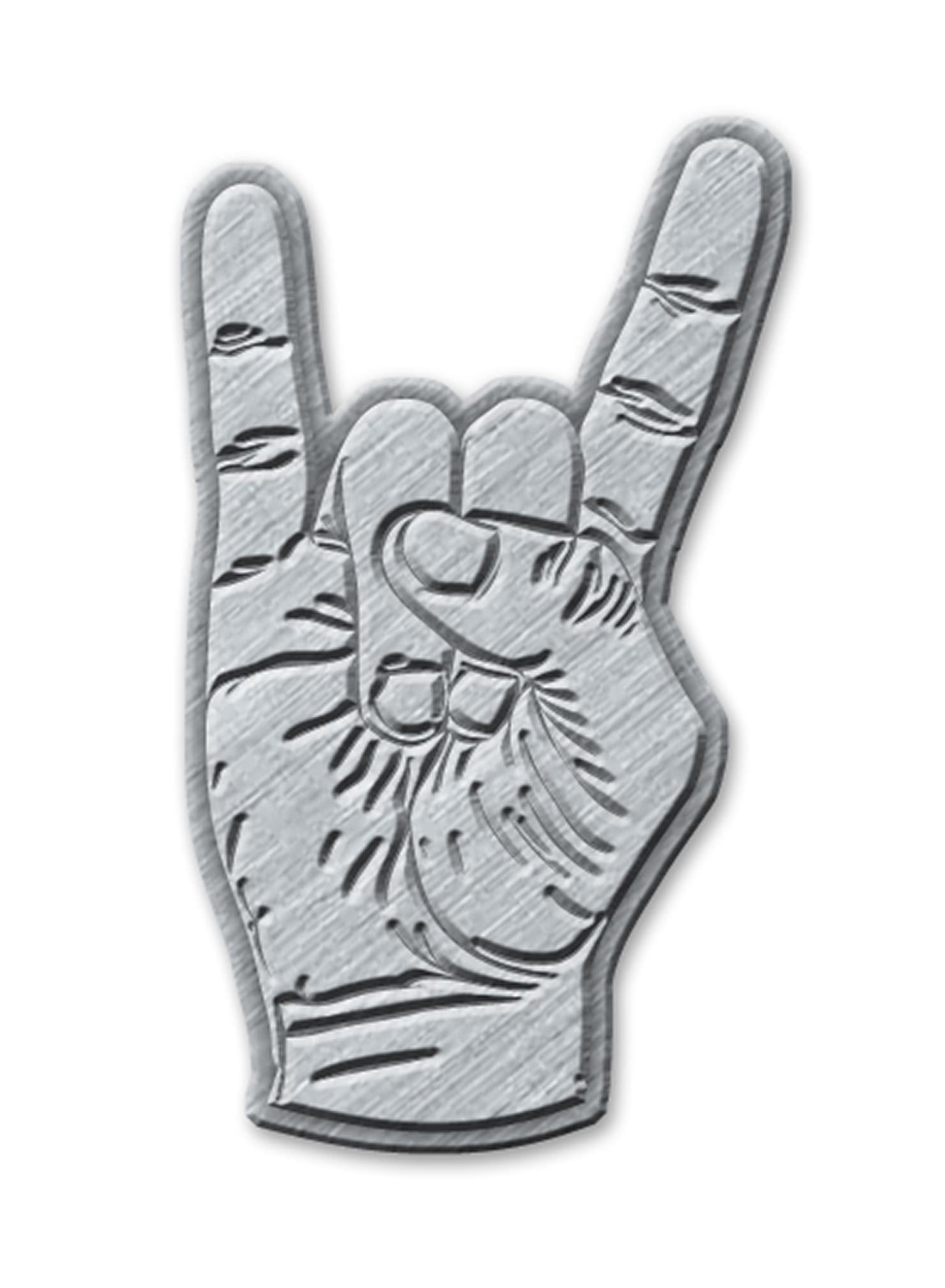 Devil Hornes Metal Pin Badge