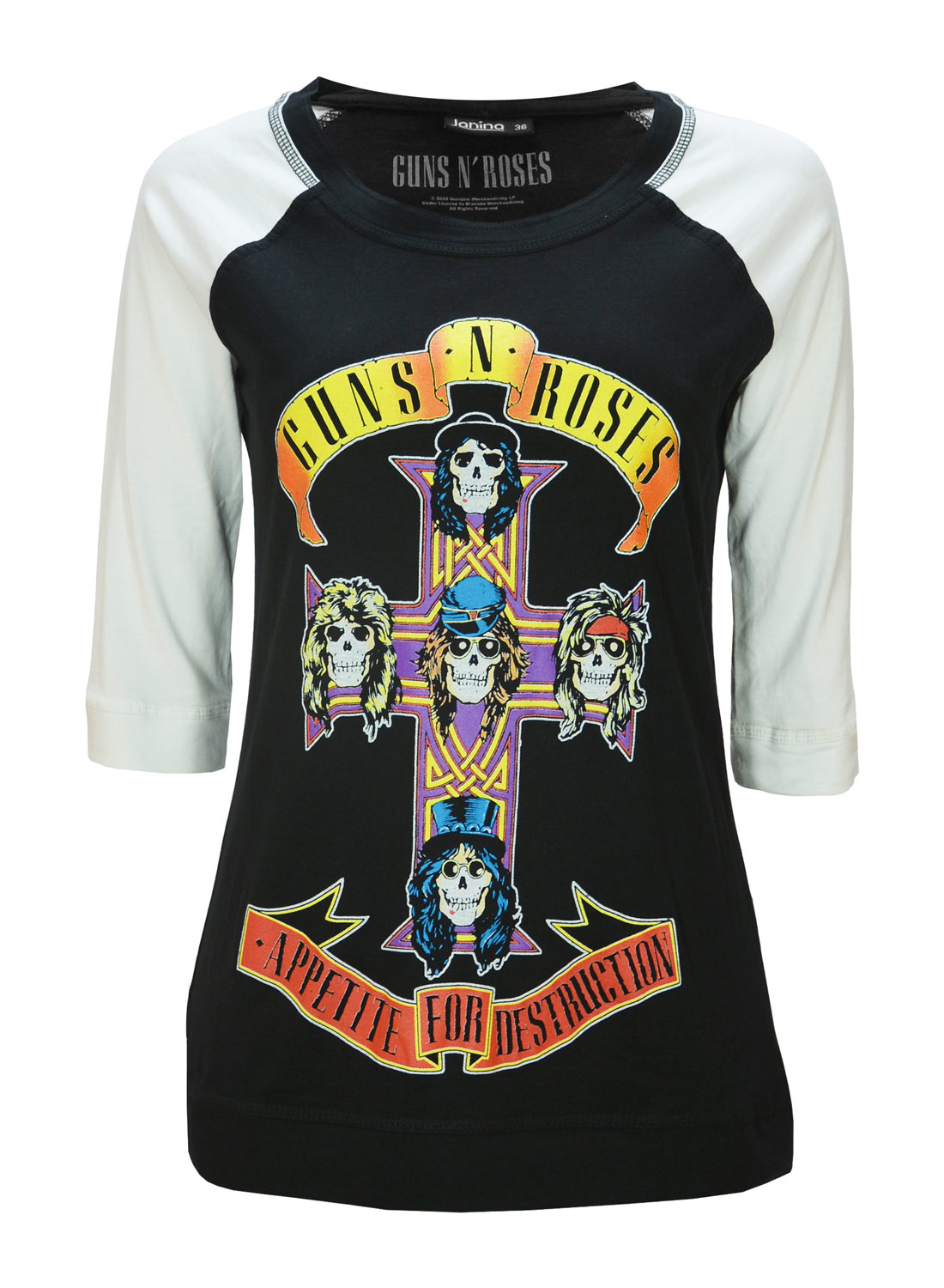 Guns 'N' Roses Appetite for Destruction Raglan Girly Top