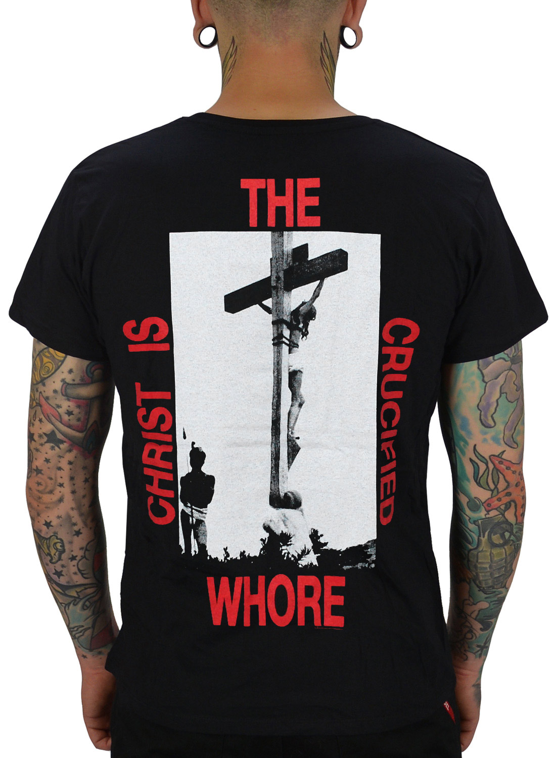 Impaled Nazarene Christ Is The Crucified Whore T-shirt