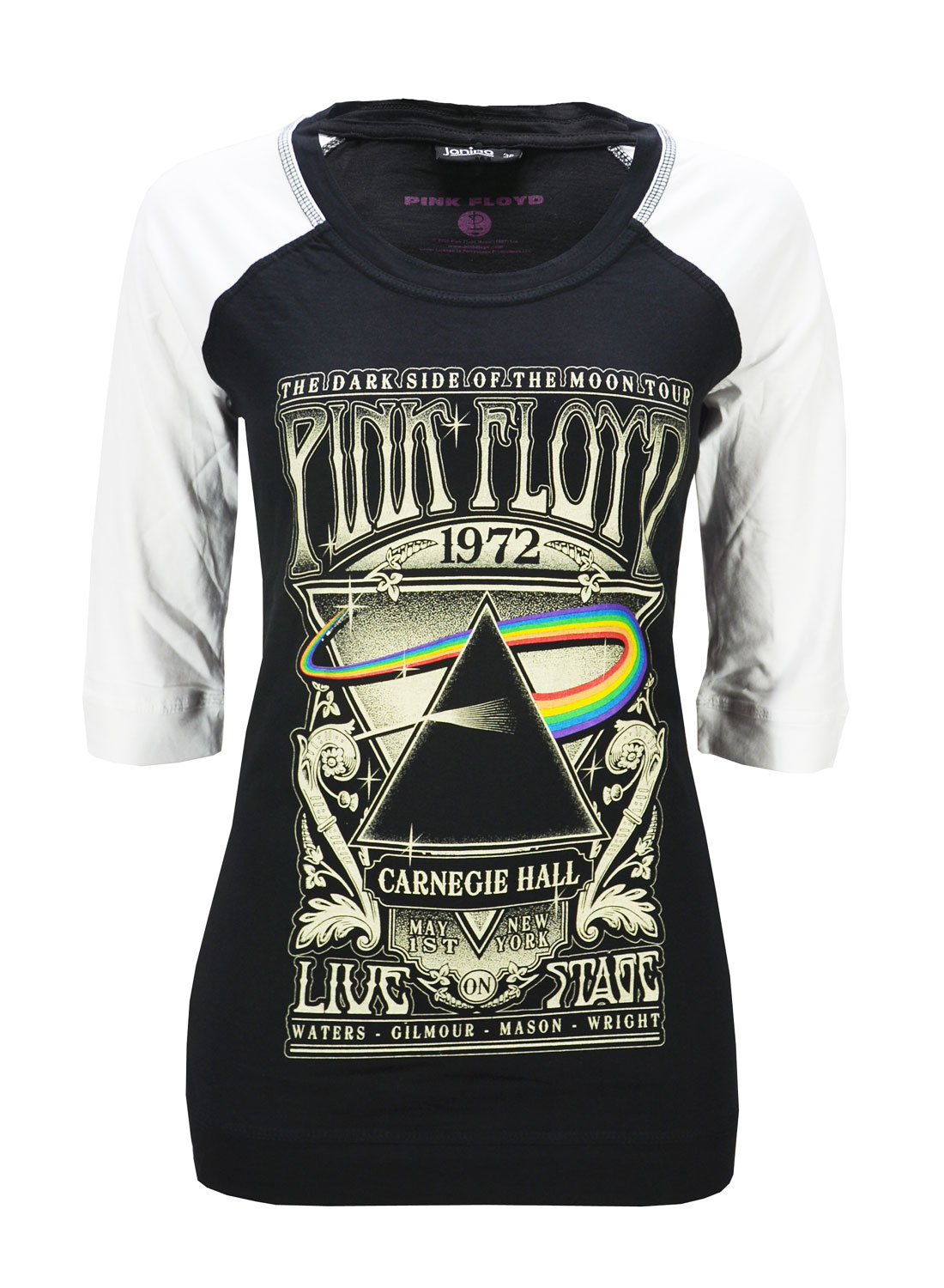 Pink Floyd 3/4 baseboll Girly Top