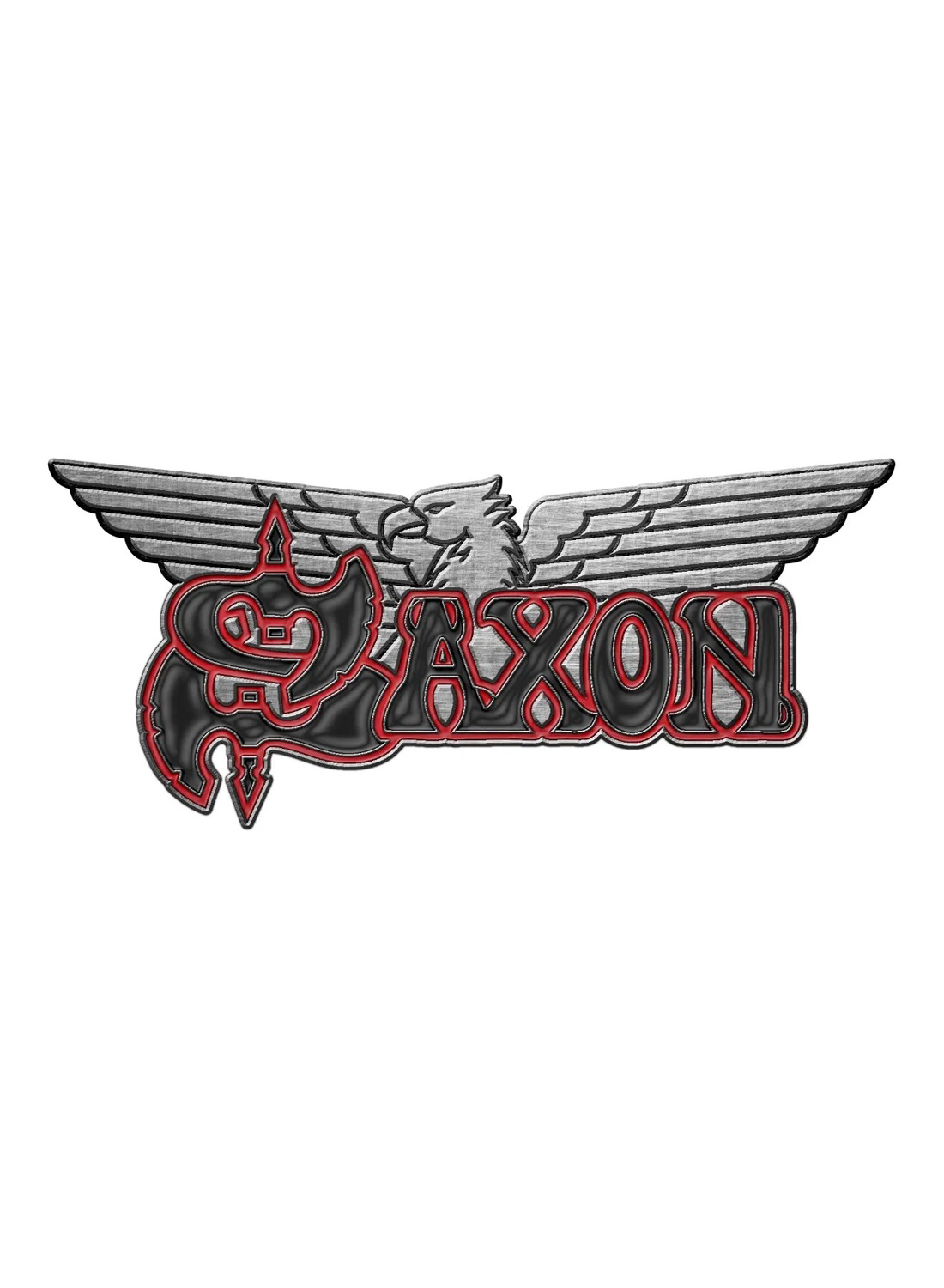 Saxon Logo/Eagle Metal Pin Badge