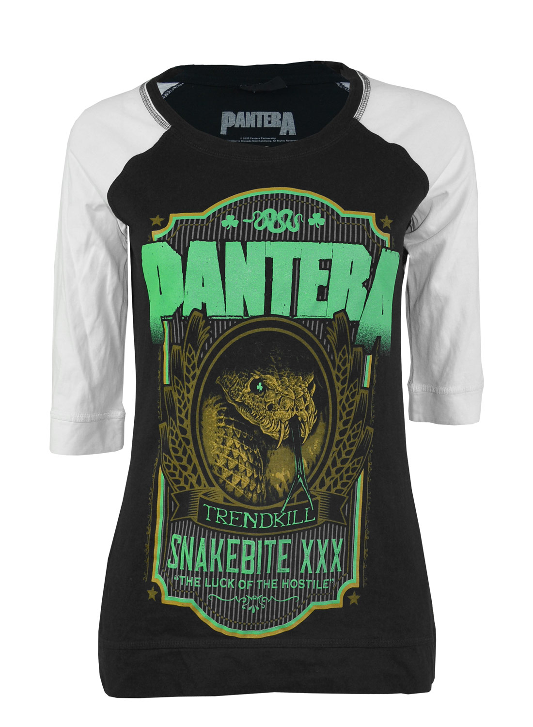 Pantera Snakebit XXX 3/4 Raglan Girly Top