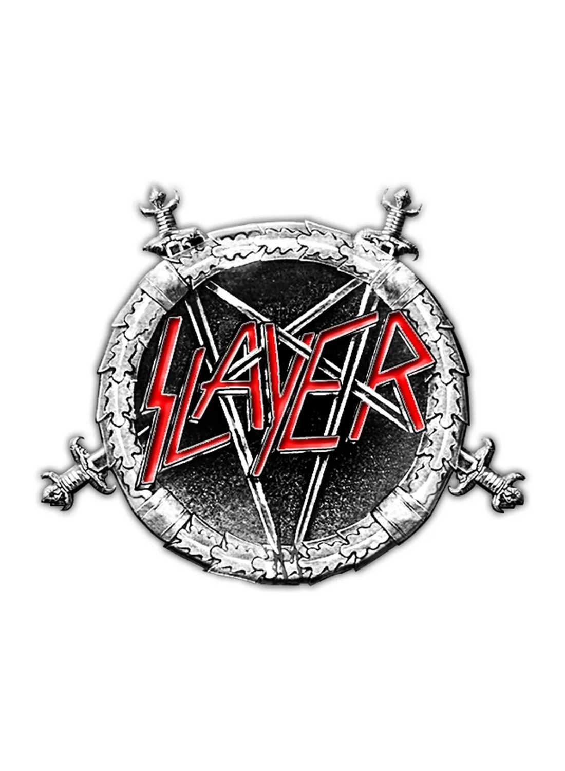Slayer Pentagram Metal Pin Badge