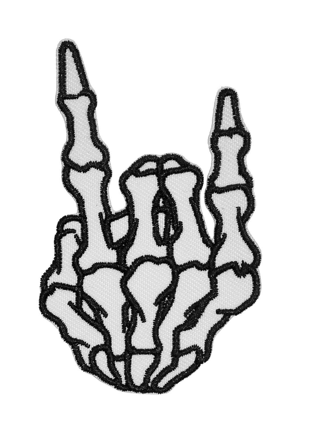 skeleton horns Embroidered patch