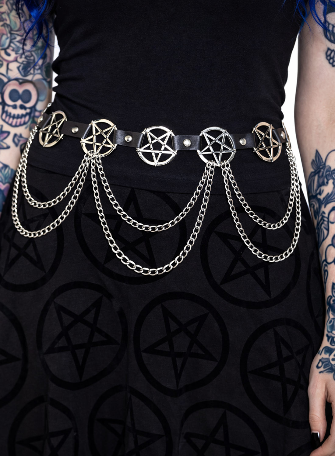 Pentagram chain Belt