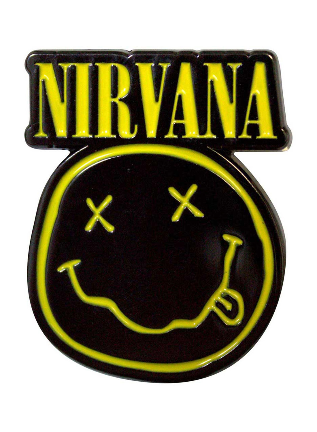 Nirvana Smiley Metal Pin Badge