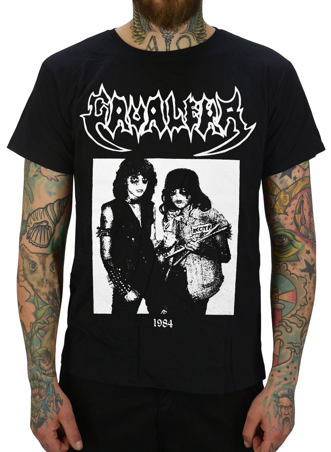 Cavalera Roots T-shirt black with band photo and classic 1984 design.