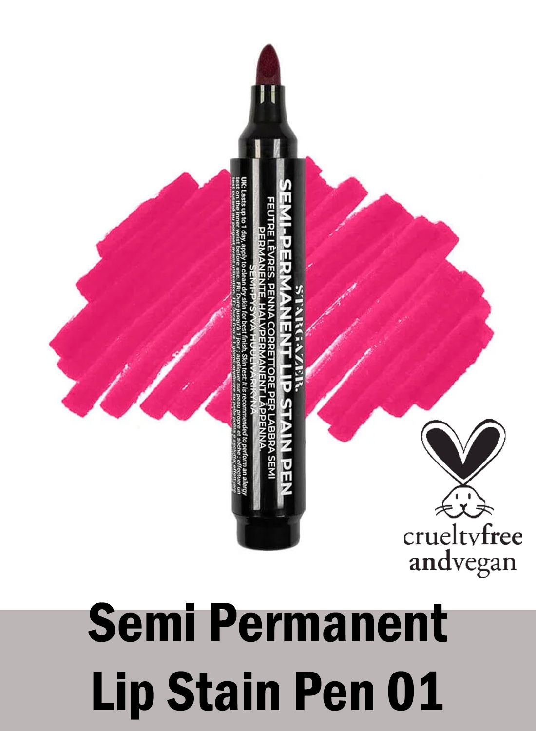 Stargazer Lip Stain Pen 01 long lasting vegan lip stain